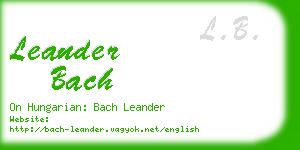 leander bach business card